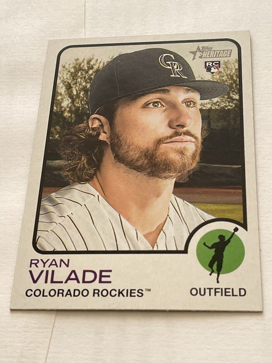 2022 Topps Heritage Ryan Vilade Colorado Rockies Baseball Card Near Mint