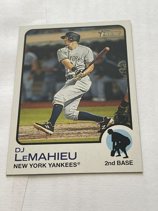 2022 Topps Heritage Baseball DJ LeMahieu New York Yankees Card #169