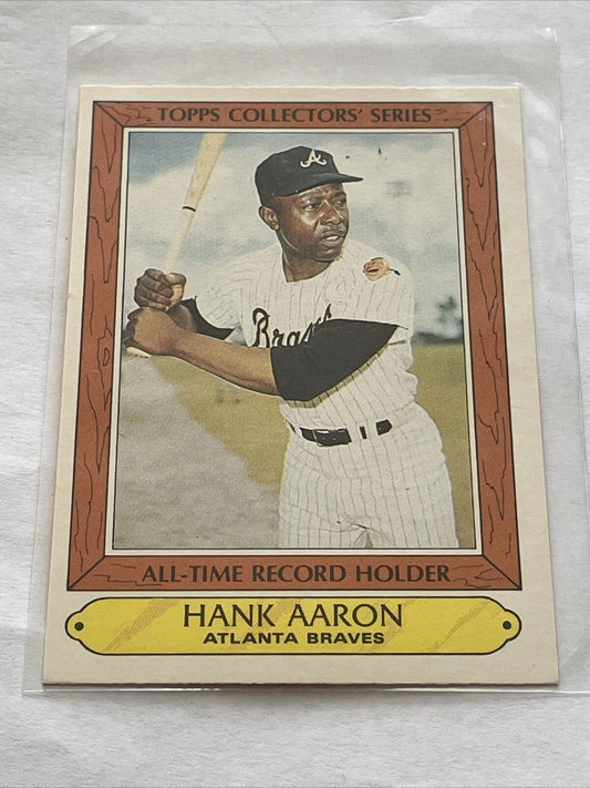1985 Topps Collectors Series Baseball Card #1 Hank Aaron HOF Atlanta Braves EX