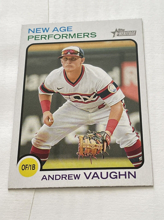 ANDREW VAUGHN New Age Performers 2022 Topps Heritage Chicago White Sox MINT