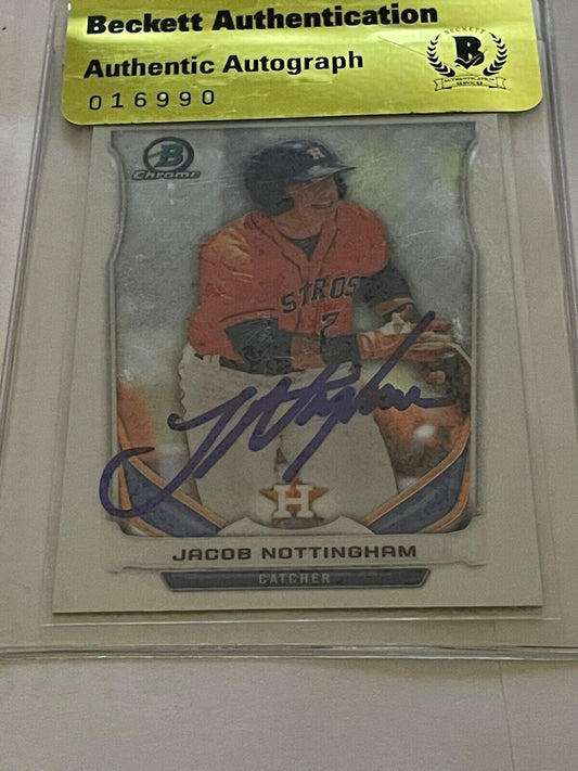 Jacob Nottingham Autographed Rookie Card BCP31