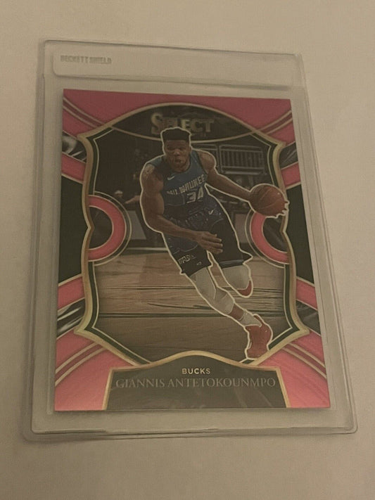 Giannis Antetokounmpo 2021 Panini Select Pink Insert 1/10