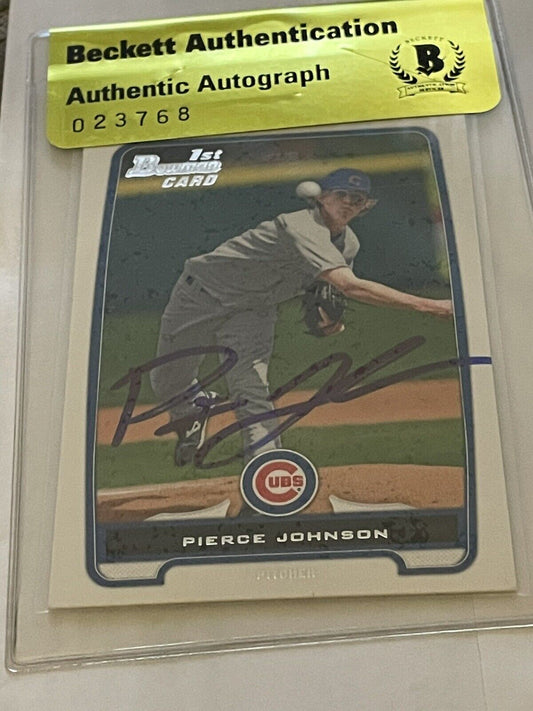 bowman chrome pierce Johnson autographed rookie card