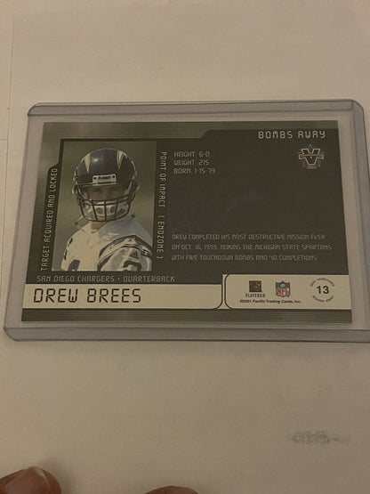 2001 drew brees rookie vanguard bombs away 560/999