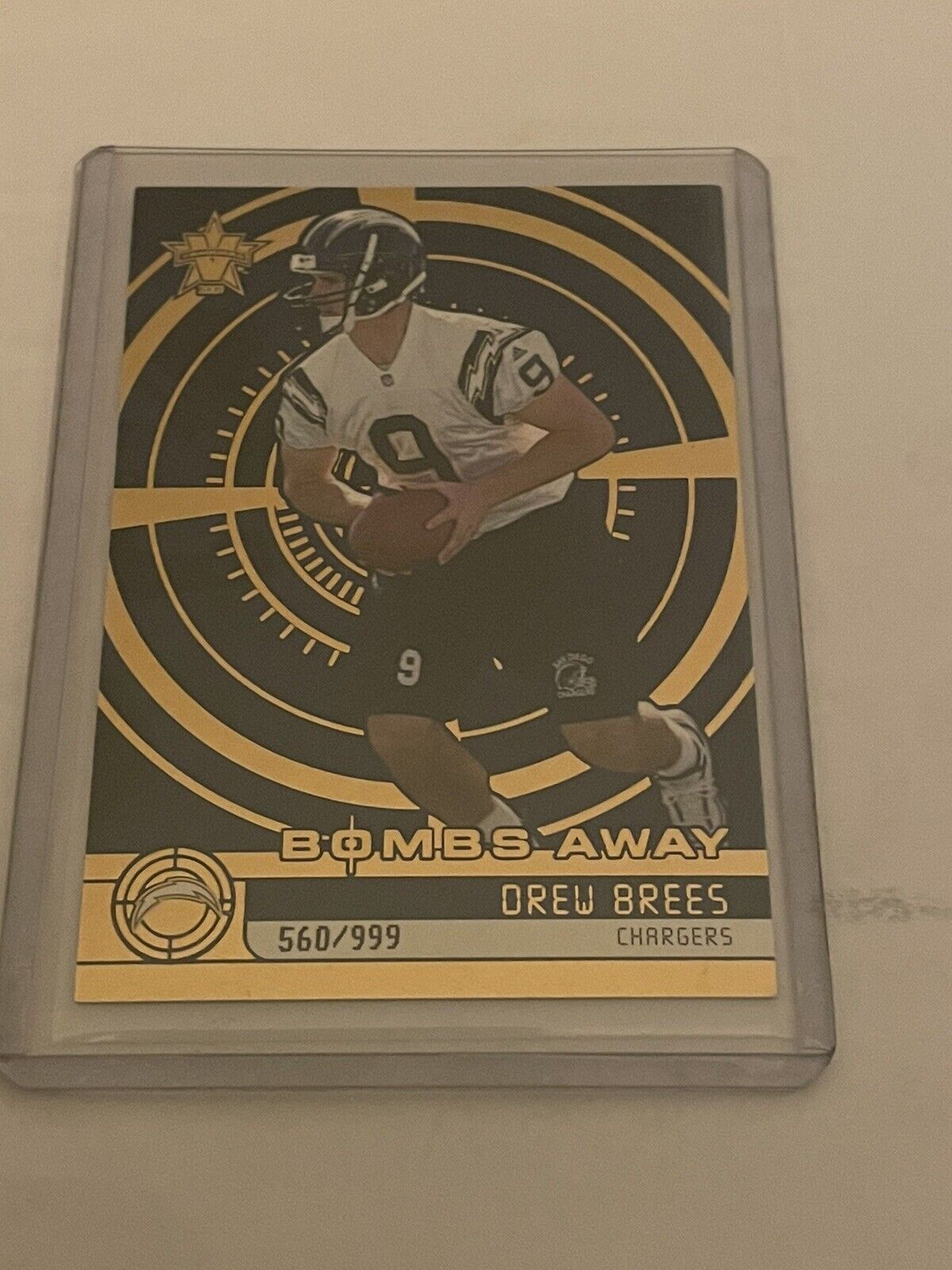 2001 drew brees rookie vanguard bombs away 560/999