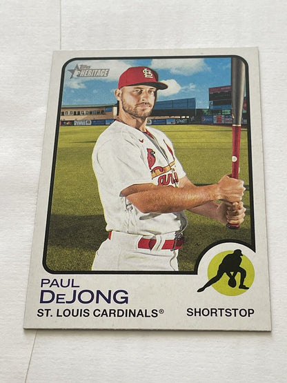 2022 Topps Heritage Base #220 Paul DeJong - St. Louis Cardinals